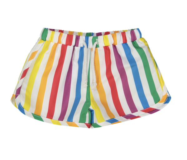Hugo Loves Tiki Swim Trunks - Rainbow Stripe Hugo Loves Tiki Swim Trunks - Rainbow Stripe