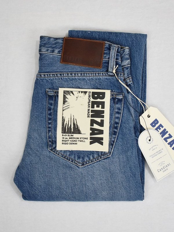 Benzak B-01 Slim Denim Jeans - Medium Stone Benzak B-01 Slim Denim Jeans - Medium Stone