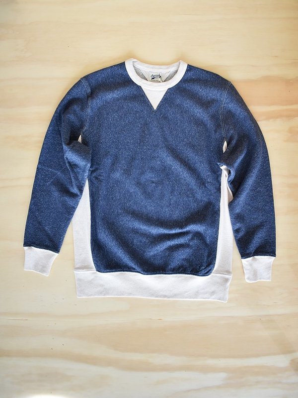 Benzak BS-05 Reverse Sweat Crewneck - Navy Melee Benzak BS-05 Reverse Sweat Crewneck - Navy Melee