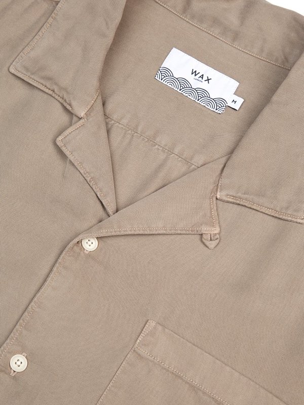Wax London Fazely Short Sleeve Shirt - Sand Wax London Fazely Short Sleeve Shirt - Sand