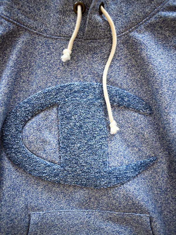 Champion Premium Reverse Weave Heavy Marl Hooded Sweatshirt - Blue Marl Champion Premium Reverse Weave Heavy Marl Hooded Sweatshirt - Blue Marl