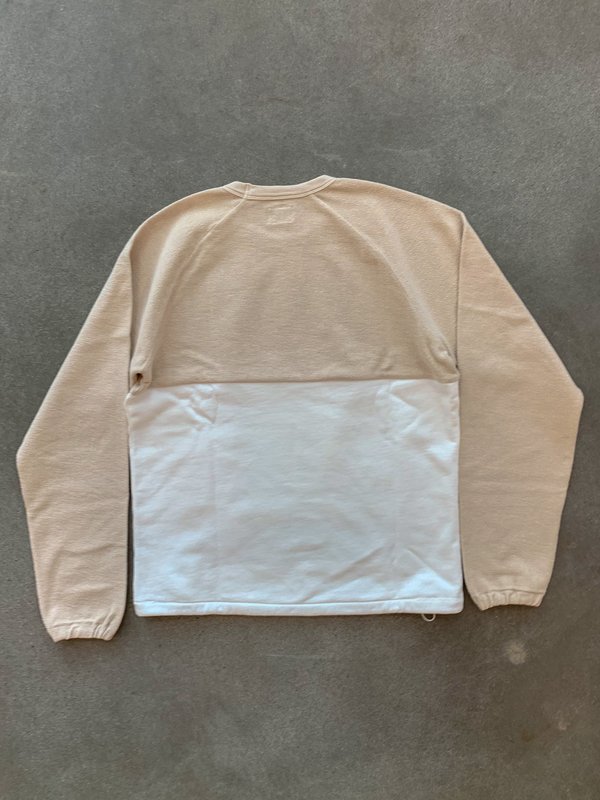 Les Basics Le Ribless Sweat Color Blocked - Stone/White Les Basics Le Ribless Sweat Color Blocked - Stone/White