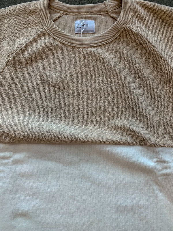 Les Basics Le Ribless Sweat Color Blocked - Stone/White Les Basics Le Ribless Sweat Color Blocked - Stone/White