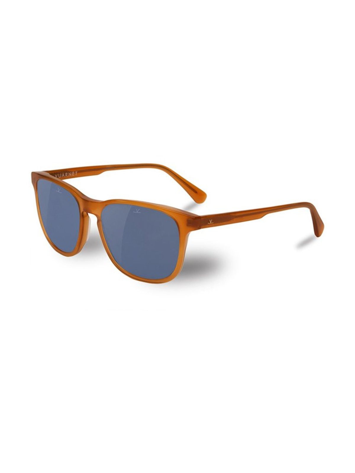 Square District- Amber Frame/Blue Polar Lens