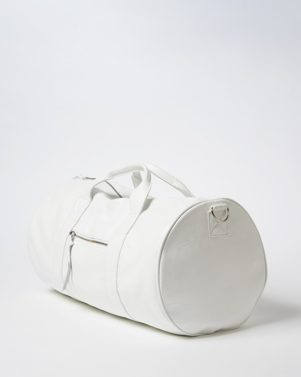 Clyde Duffel Bag in White Leather | Garmentory