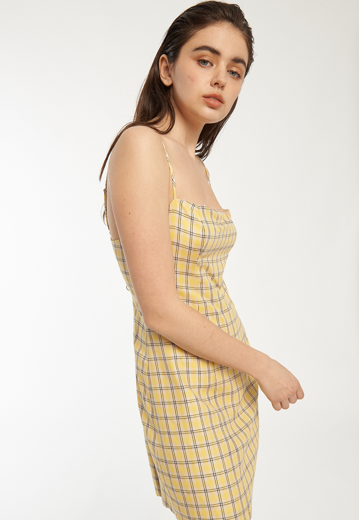 Capulet Amber Mini Dress Yellow Plaid