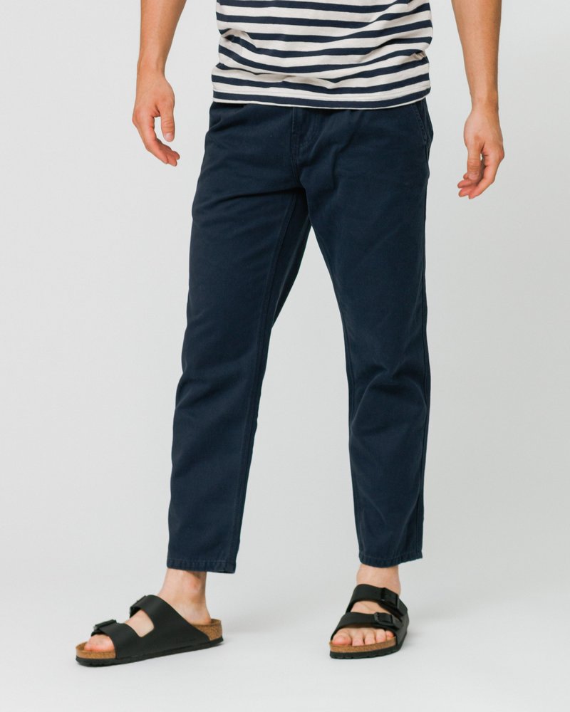 CARHARTT WIP Abbott Pant (Stone Washed) Dark Navy Garmentory