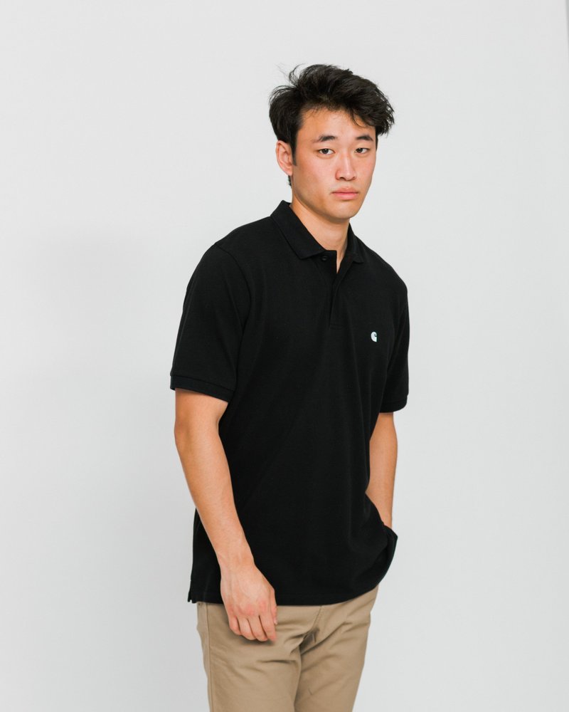 CARHARTT WIP Madison S/S Polo - Black/White | Garmentory