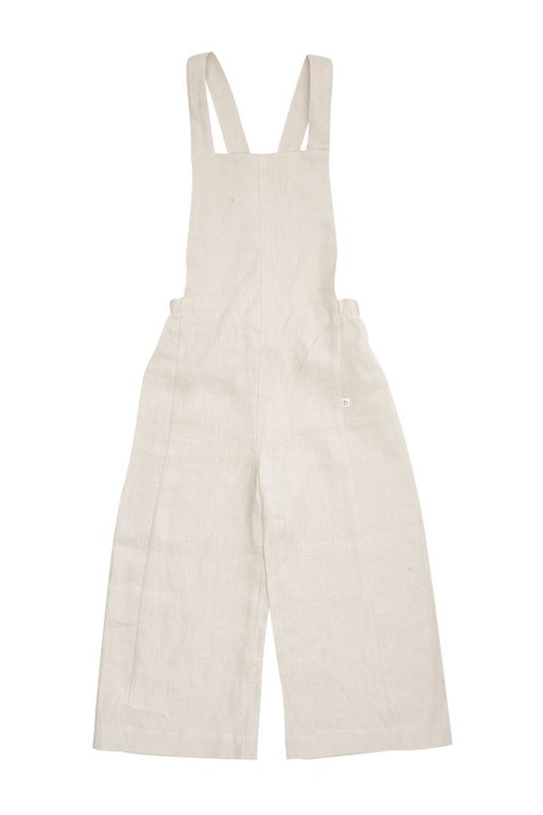 KIDS Bacabuche Linen Overalls - Oat