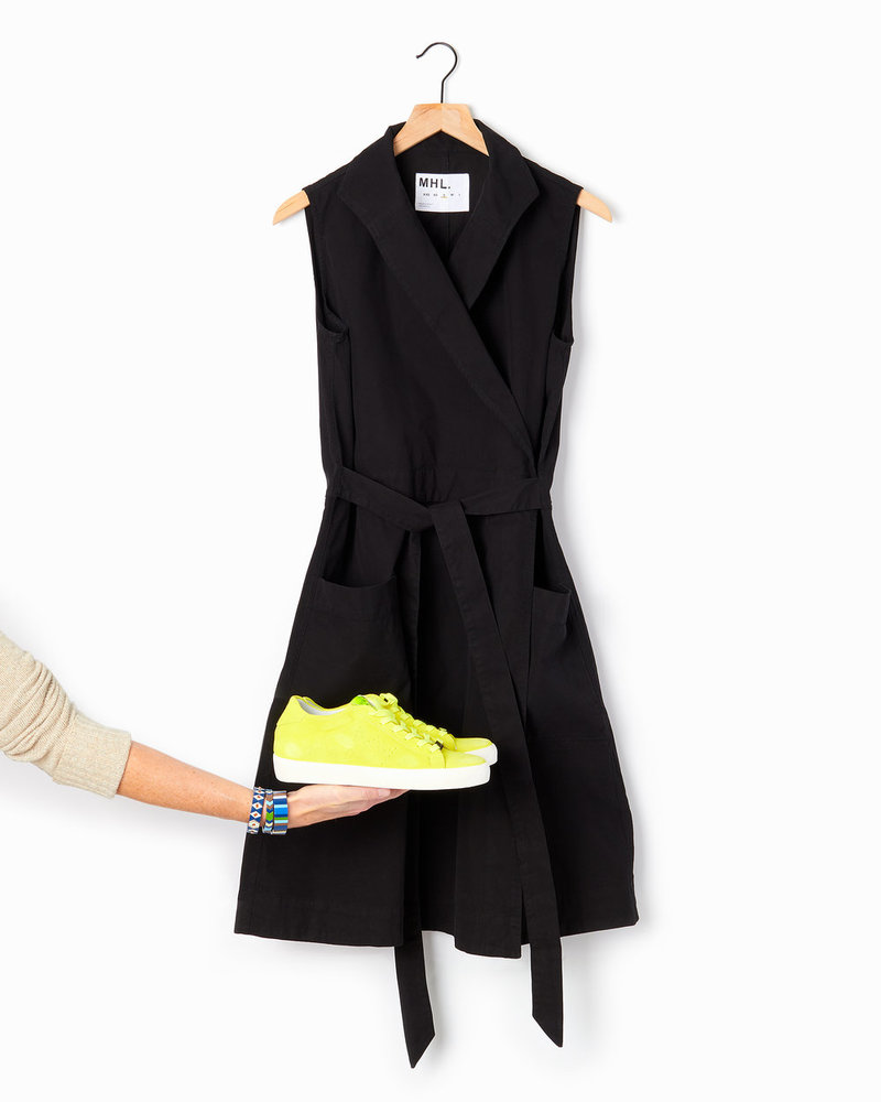Margaret Howell Wrap Dress - black | Garmentory