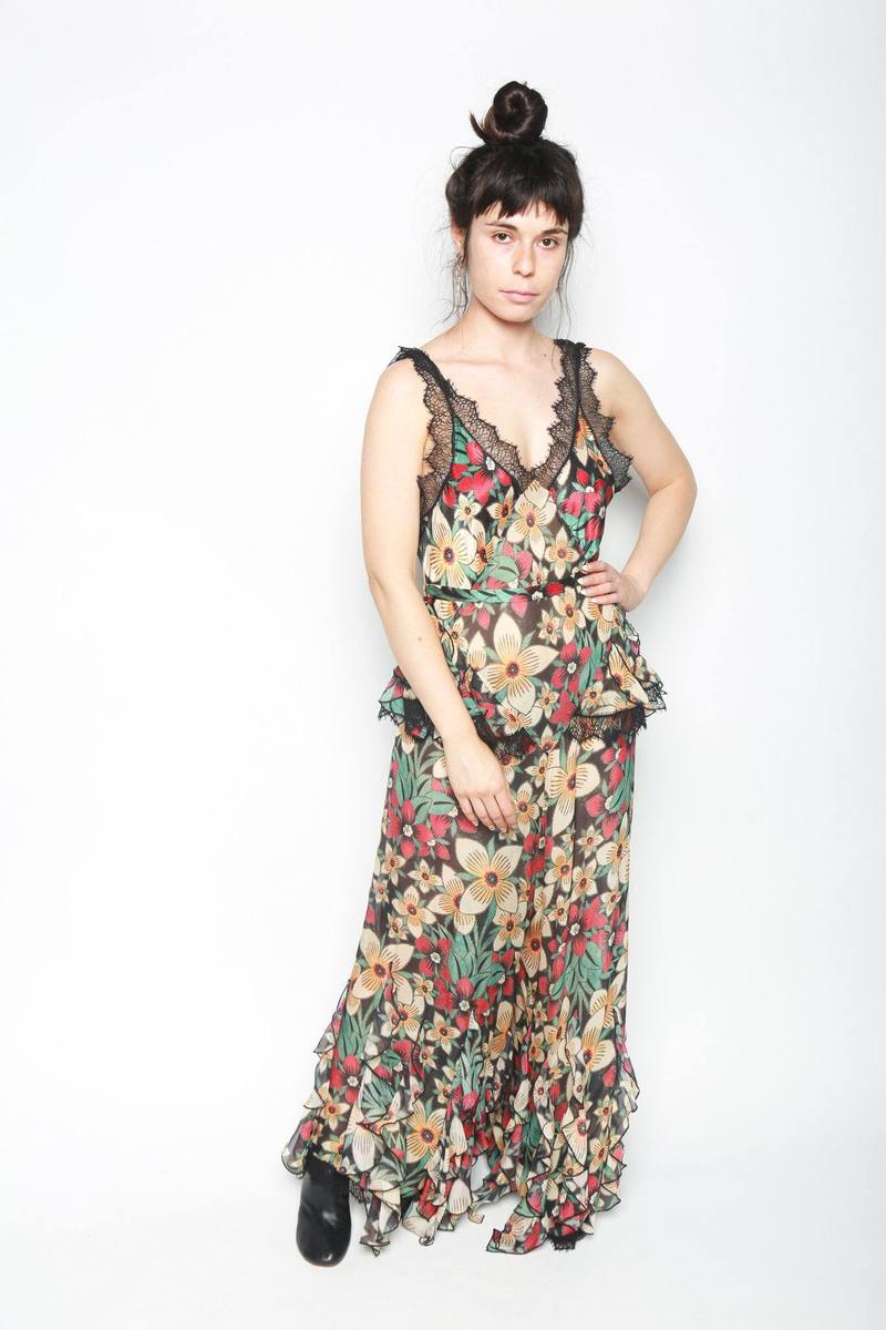 forest green dress with sleeves Dark Green Chiffon Maxi Dress – V Neck Swing Party Elegance 5114 Emerald Green / S