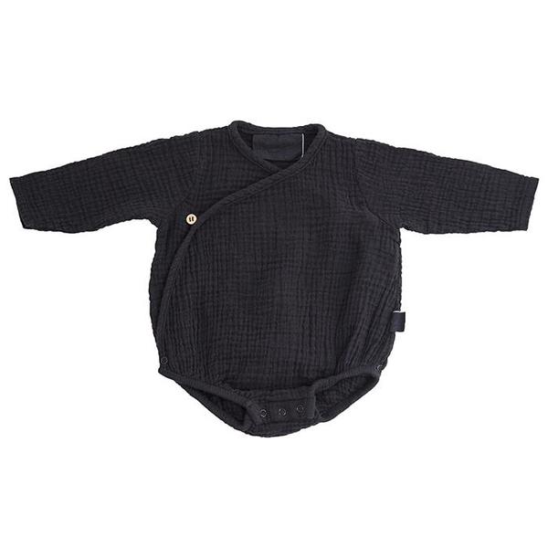 KIDS Moumout Paris Flora Muslin Bodysuit - Ink Black KIDS Moumout Paris Flora Muslin Bodysuit - Ink Black