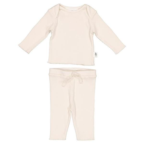 Kids Moumout Paris Baby Long Sleeved T-shirt And Leggings Two Piece Set Twins - Milk White Kids Moumout Paris Baby Long Sleeved T-shirt And Leggings Two Piece Set Twins - Milk White