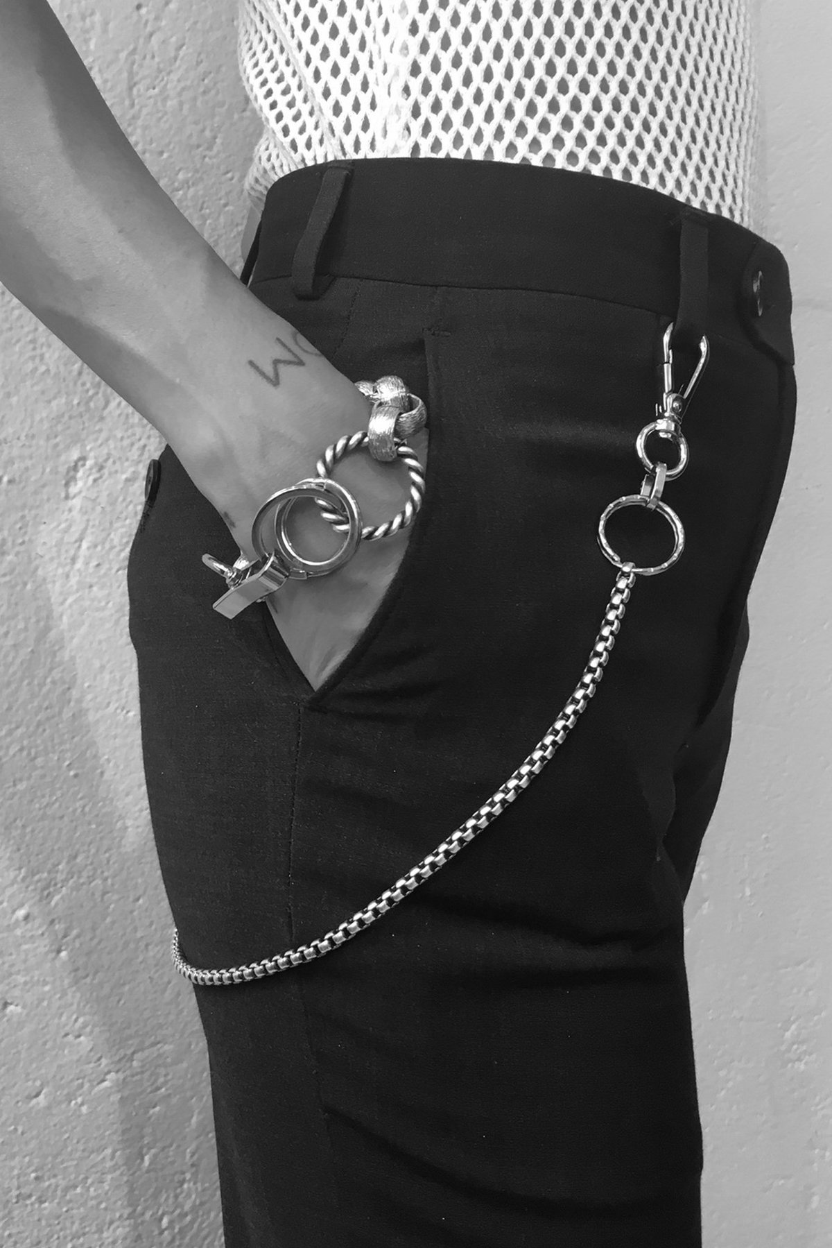 Martine Ali Boxer Wallet Chain - sterling silver/brass | Garmentory
