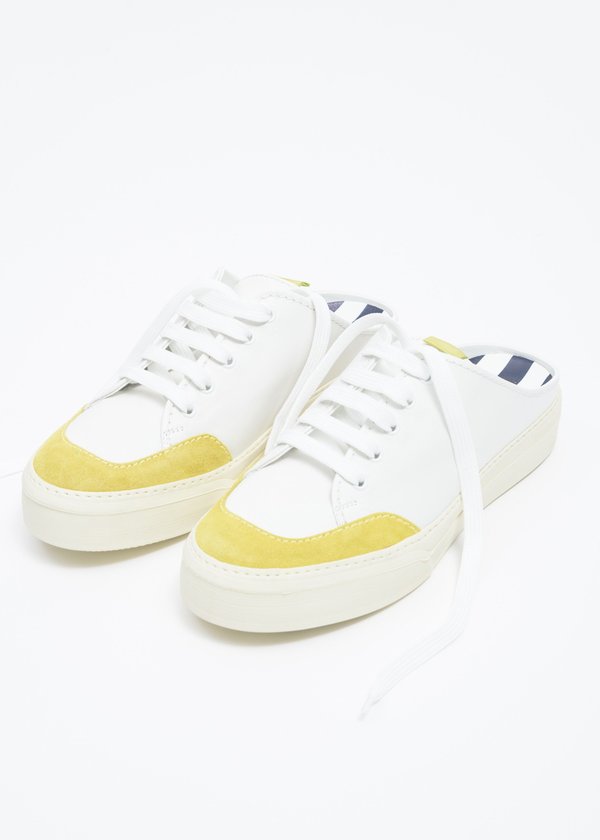 Sunnei Sabot Sneakers - White/Yellow 
