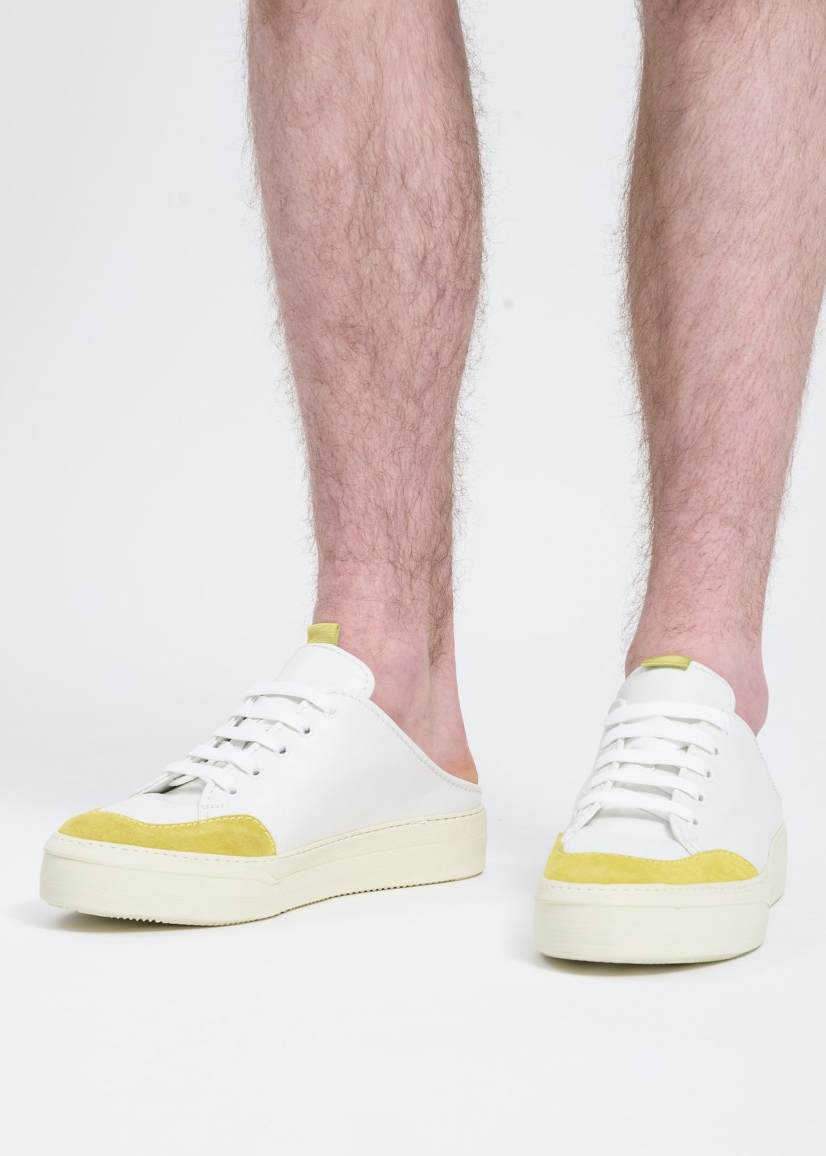 Sunnei Sabot Sneakers - White/Yellow  - Image 3 of 7