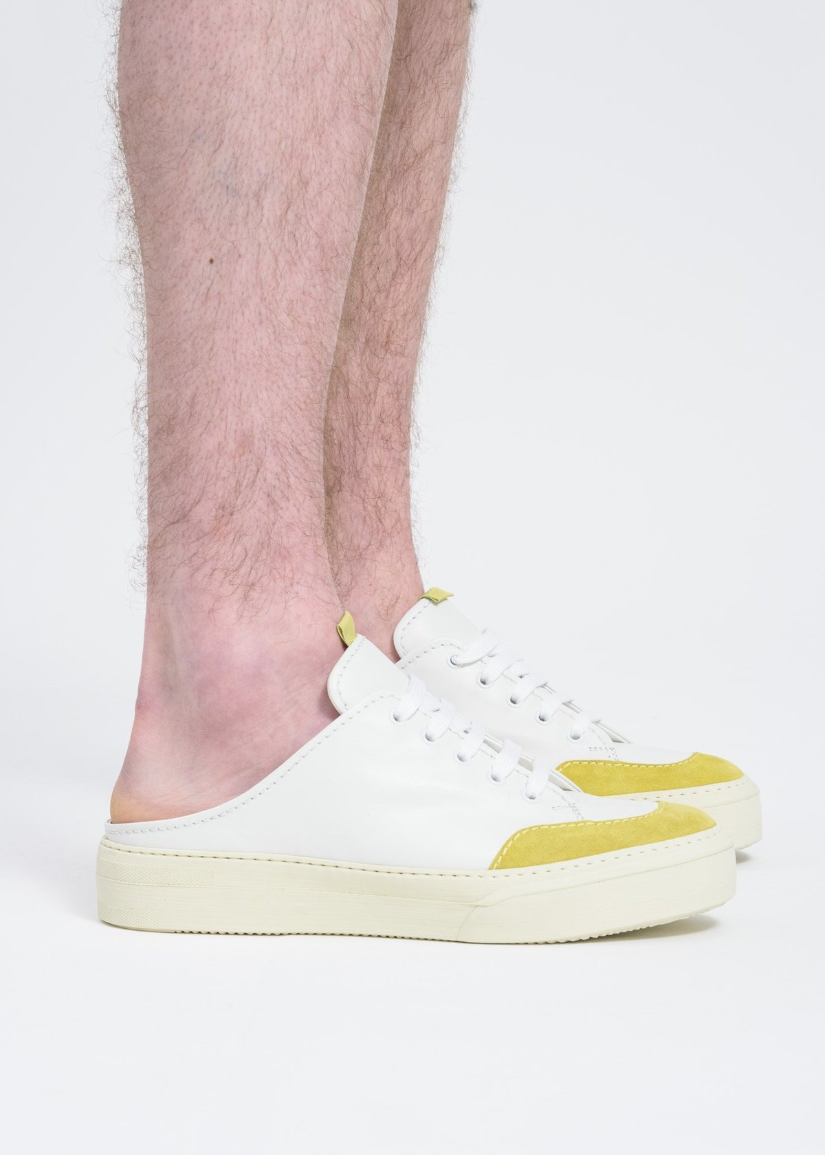 Sunnei Sabot Sneakers - White/Yellow  - Image 4 of 7