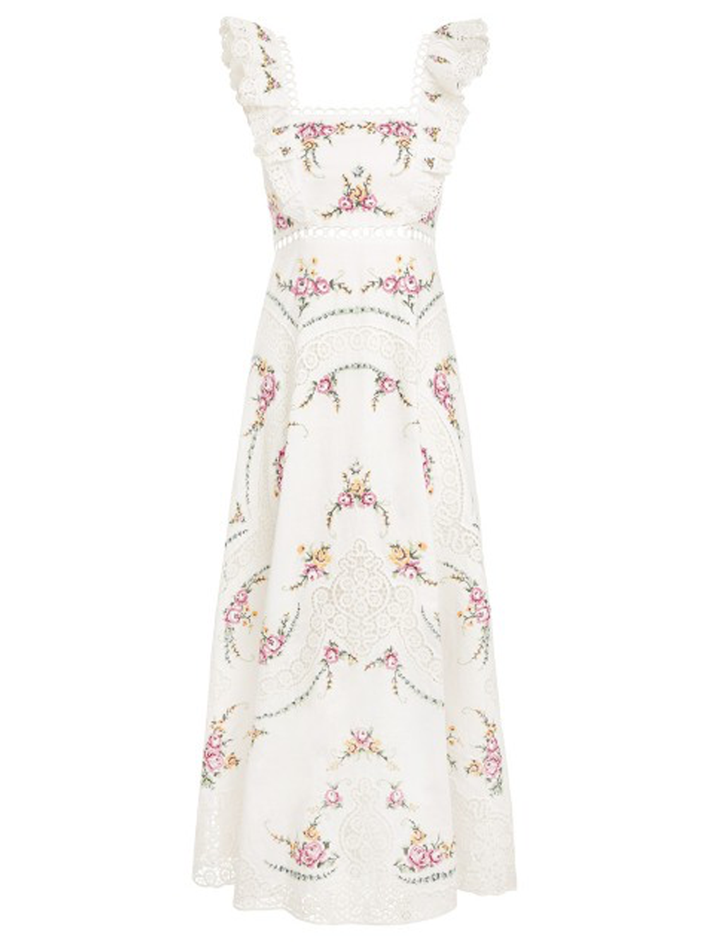 ZIMMERMANN Allia Cross Stitch Long Dress - Ivory | Garmentory ZIMMERMANN Allia Cross Stitch Long Dress - Ivory | Garmentory