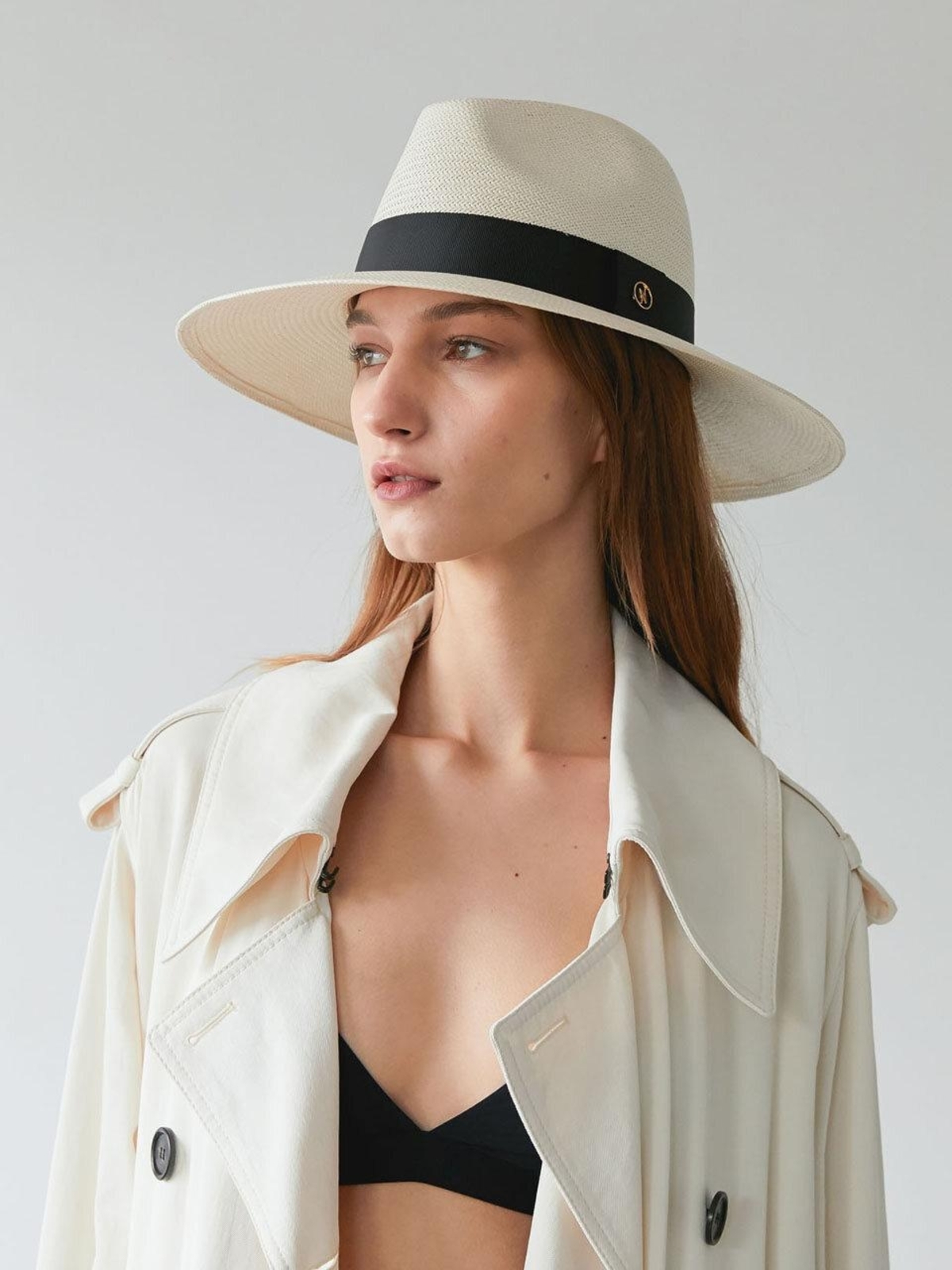 NUHAT Best Wide Panama Hat Ivory/Dark Black Garmentory