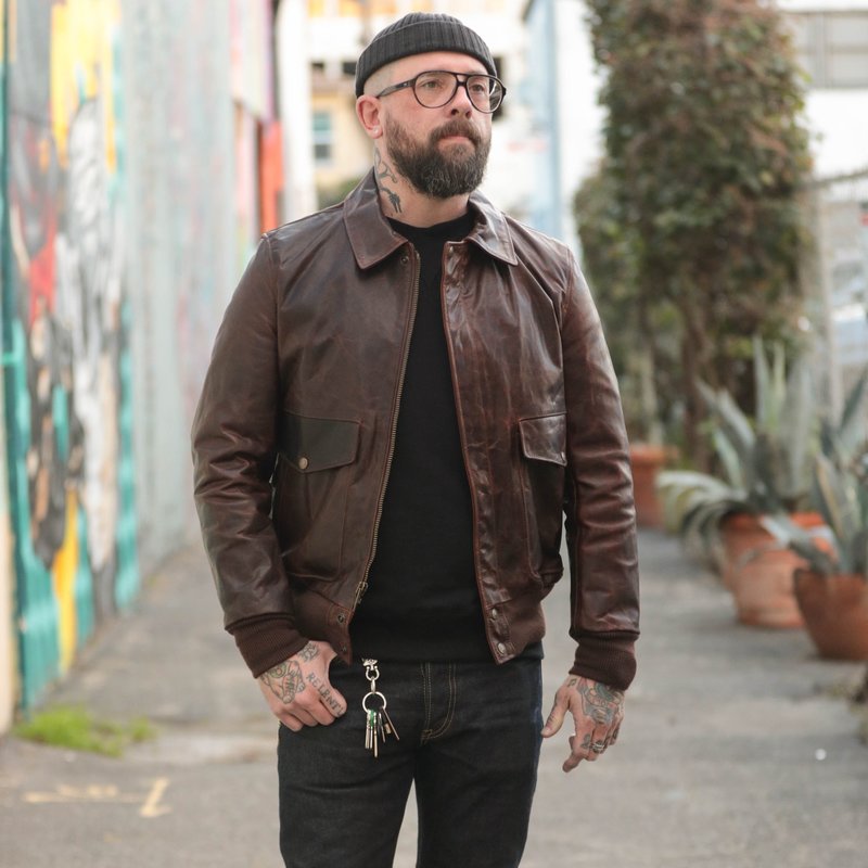 SCHOTT FLIGHT JACKET 40サイズ Schott Type B-3 Flight Mouton Leather Jacket Size 40 Made in