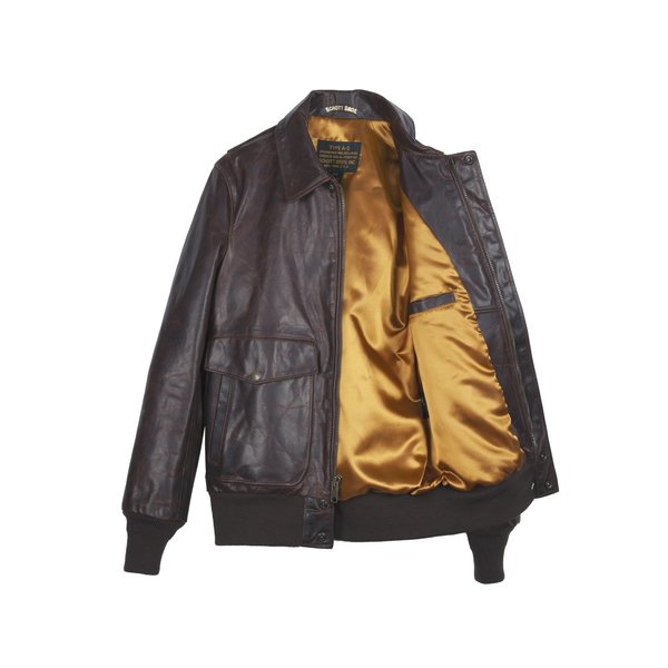Schott Lightweight Cowhide Flight Jacket - Oiled Brown