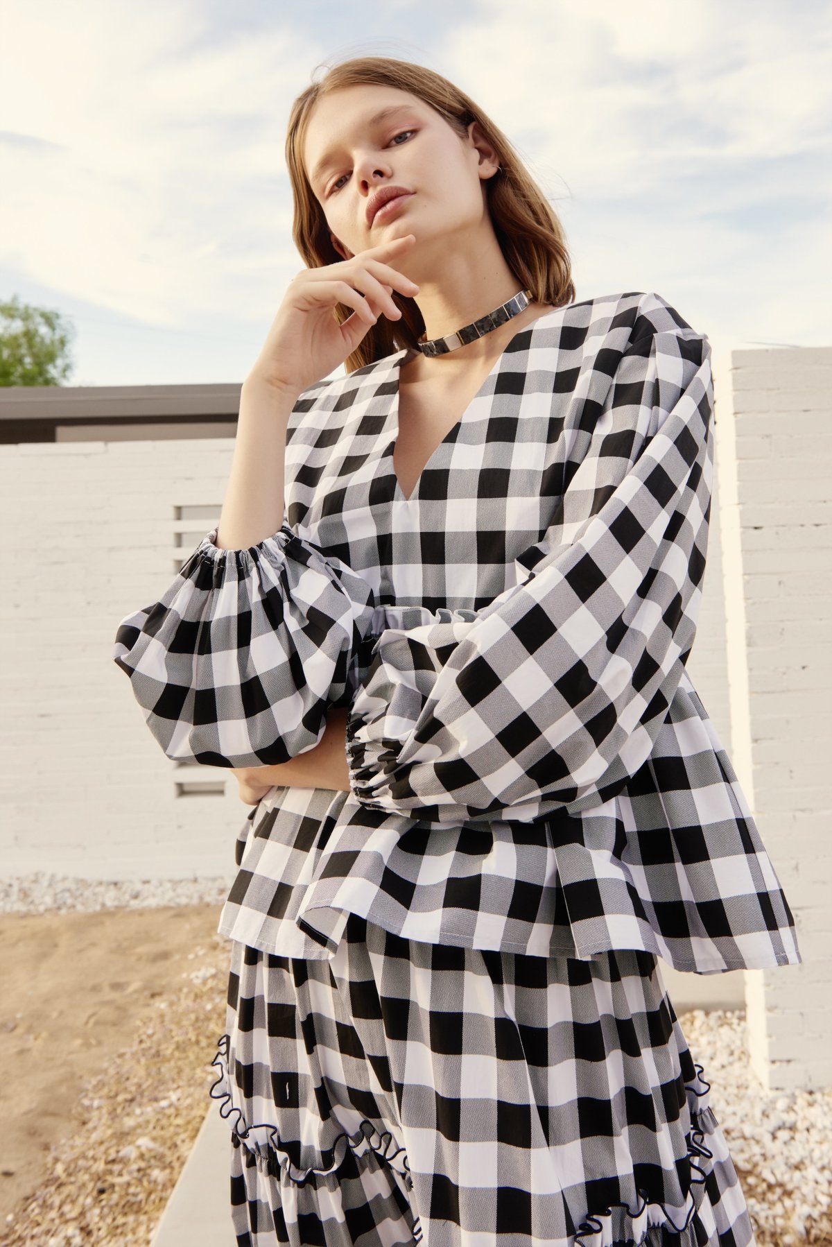 NIKA TANG Sophie Top - Black/White - Image 2 of 2