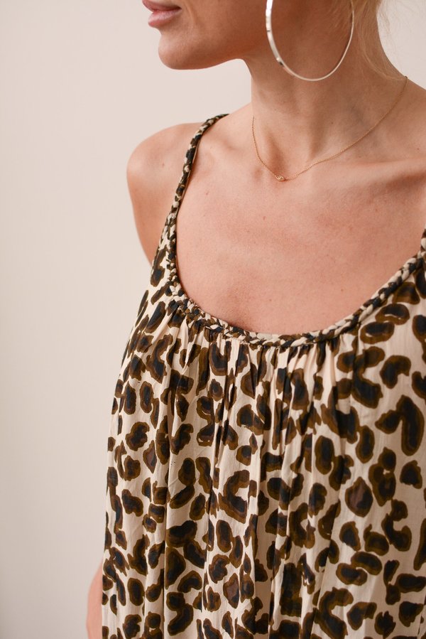 Vetiver Dance Away Sun Dress - Leopard Print Vetiver Dance Away Sun Dress - Leopard Print