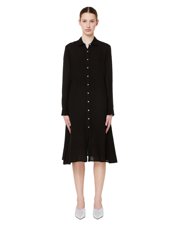 120% Lino Linen Dress - Black