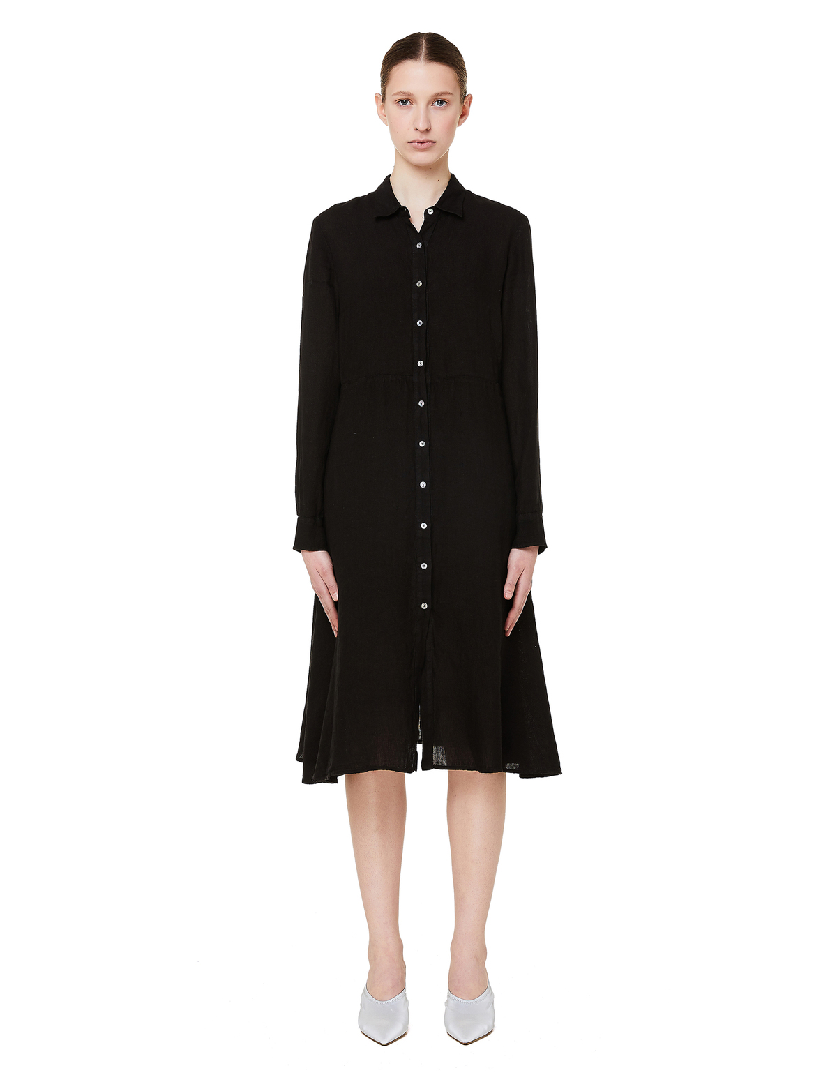 120% Lino Linen Dress - Black - Image 1 of 3