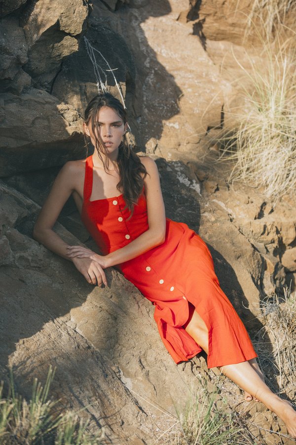 Front Open Dress main image 1