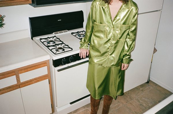 Index Series Iridescent Wrap Skirt - Candy Apple Metallic Green Index Series Iridescent Wrap Skirt - Candy Apple Metallic Green