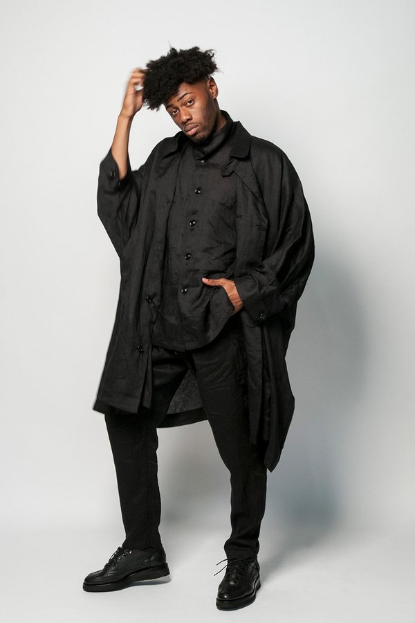 Monitaly Linen Batman Coat | Garmentory