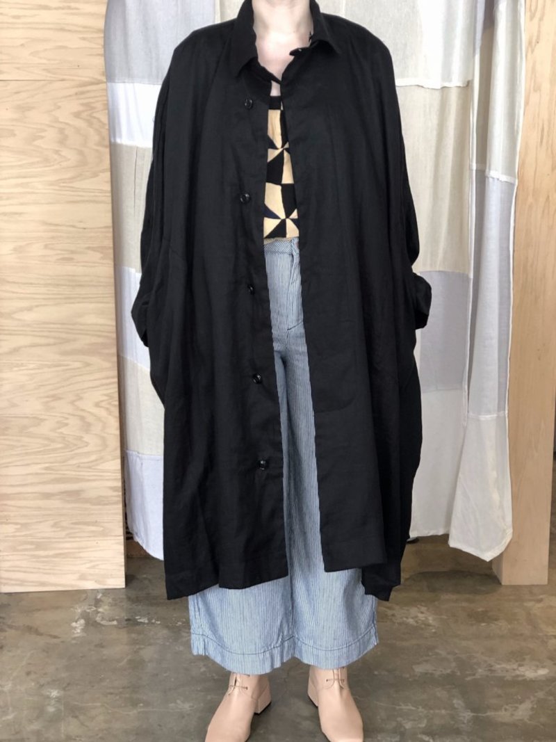 Monitaly Linen Batman Coat | Garmentory
