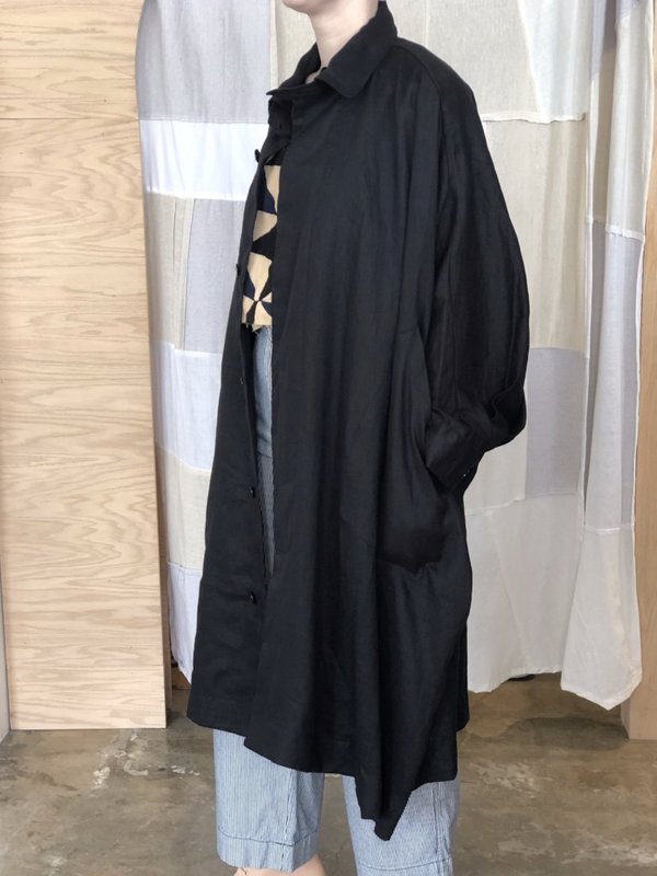 Monitaly Linen Batman Coat | Garmentory