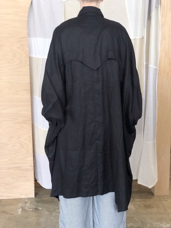 Monitaly Linen Batman Coat | Garmentory