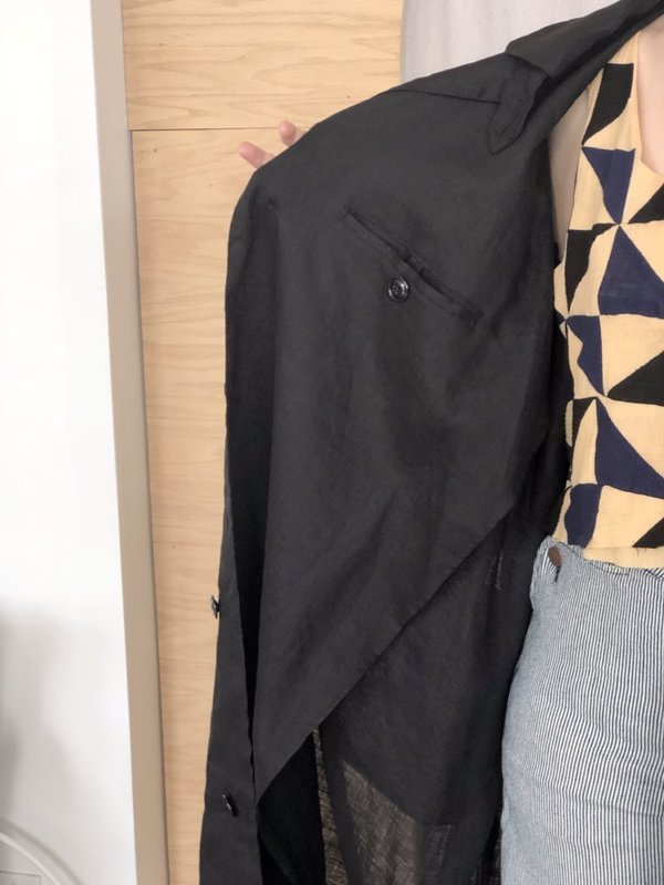 Monitaly Linen Batman Coat | Garmentory