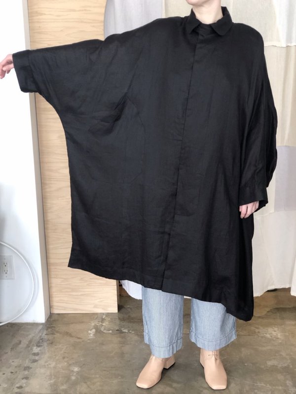 Monitaly Linen Batman Coat | Garmentory