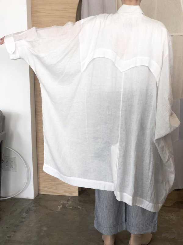 Monitaly Linen Batman Coat | Garmentory