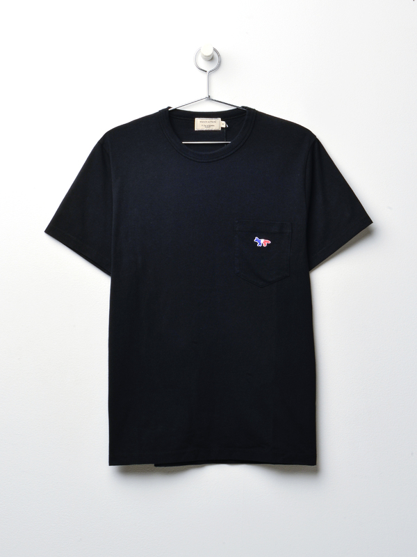 MAISON KITSUNÉのトリコロールロゴポケット付きTシャツ ユニセックス