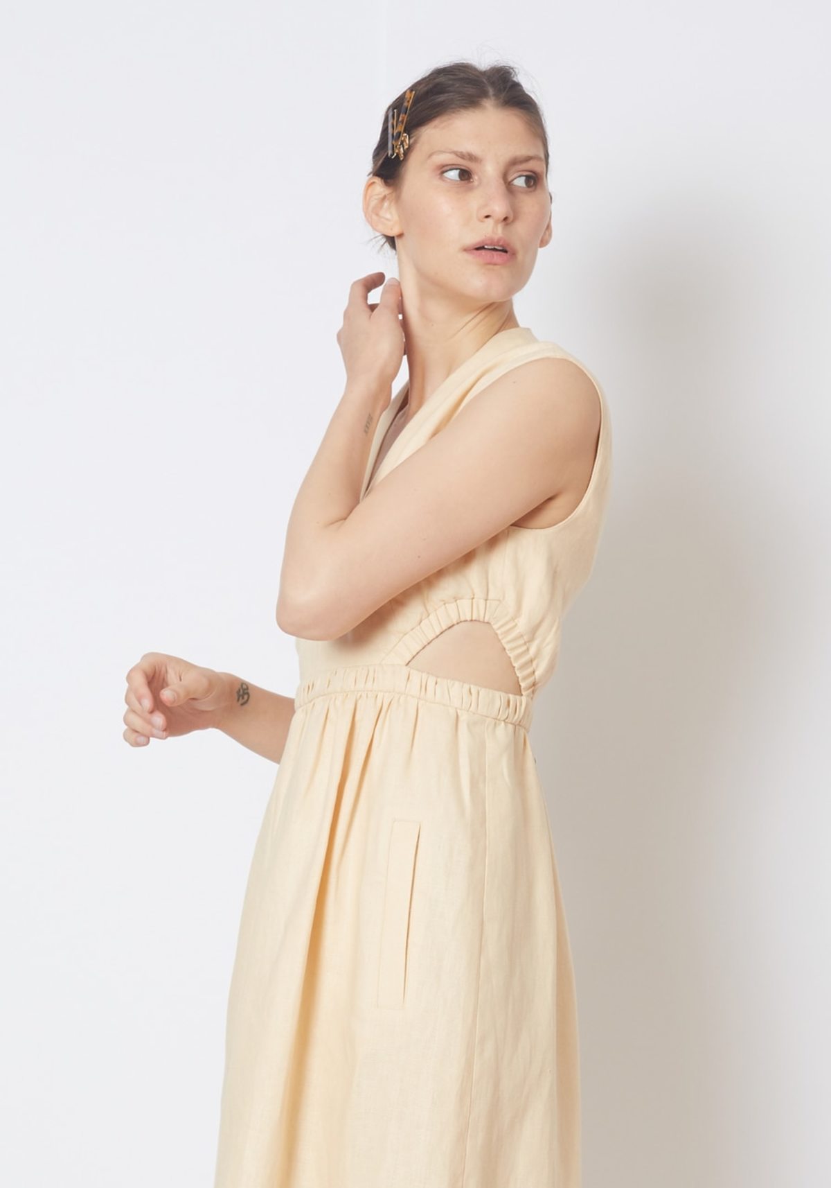 sachin and babi light blue dress Ivory Vs Biscotti Dress