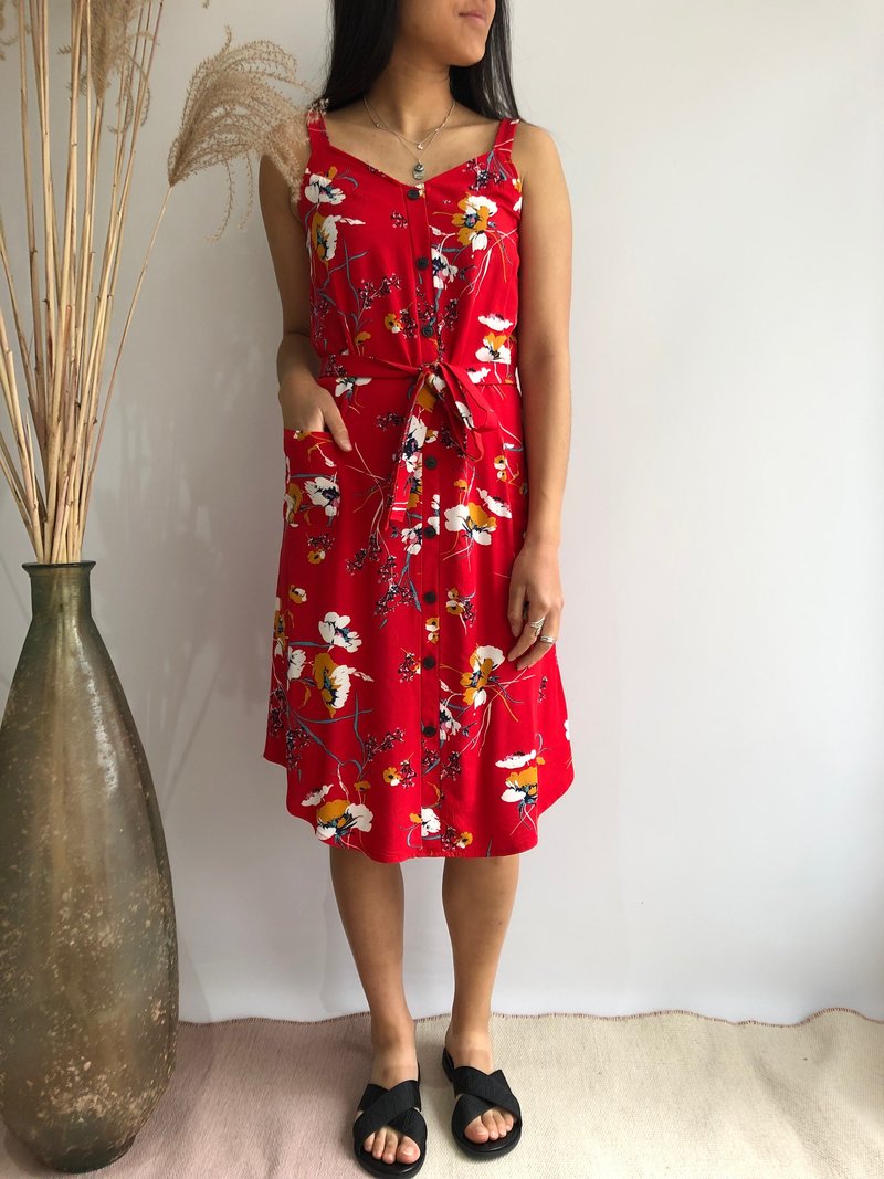 CHERRY BOBIN LUAU DRESS Red Floral Garmentory