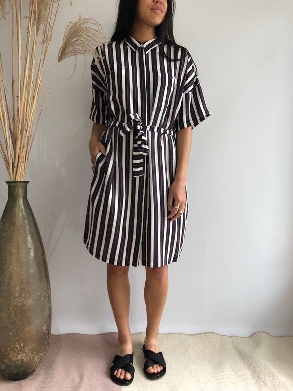 dress blue blood stripe Rosemary Shirtdress