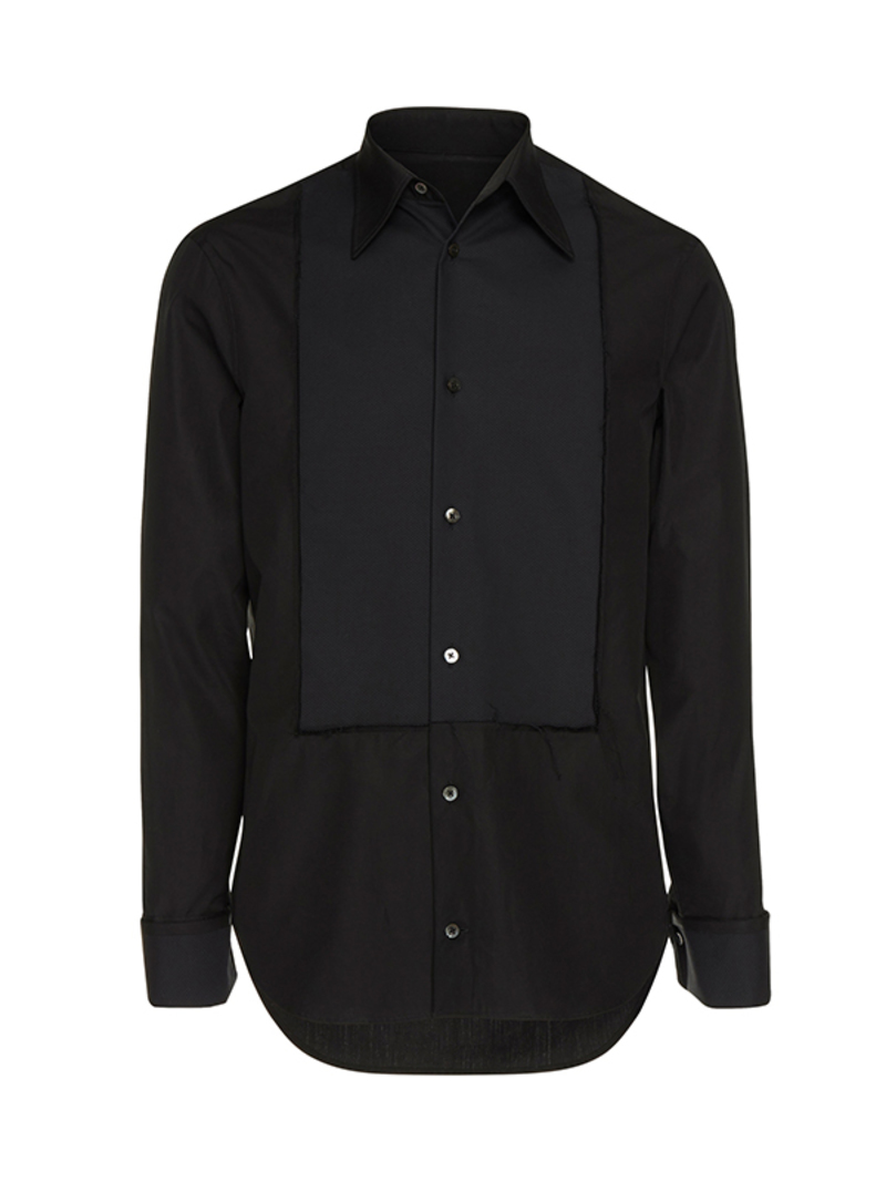 Maison Margiela COTTON TUXEDO SHIRT - BLACK | Garmentory
