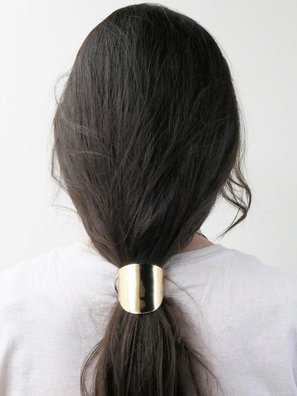 Saskia Diez Oval Hair Tie - Gold Saskia Diez Oval Hair Tie - Gold