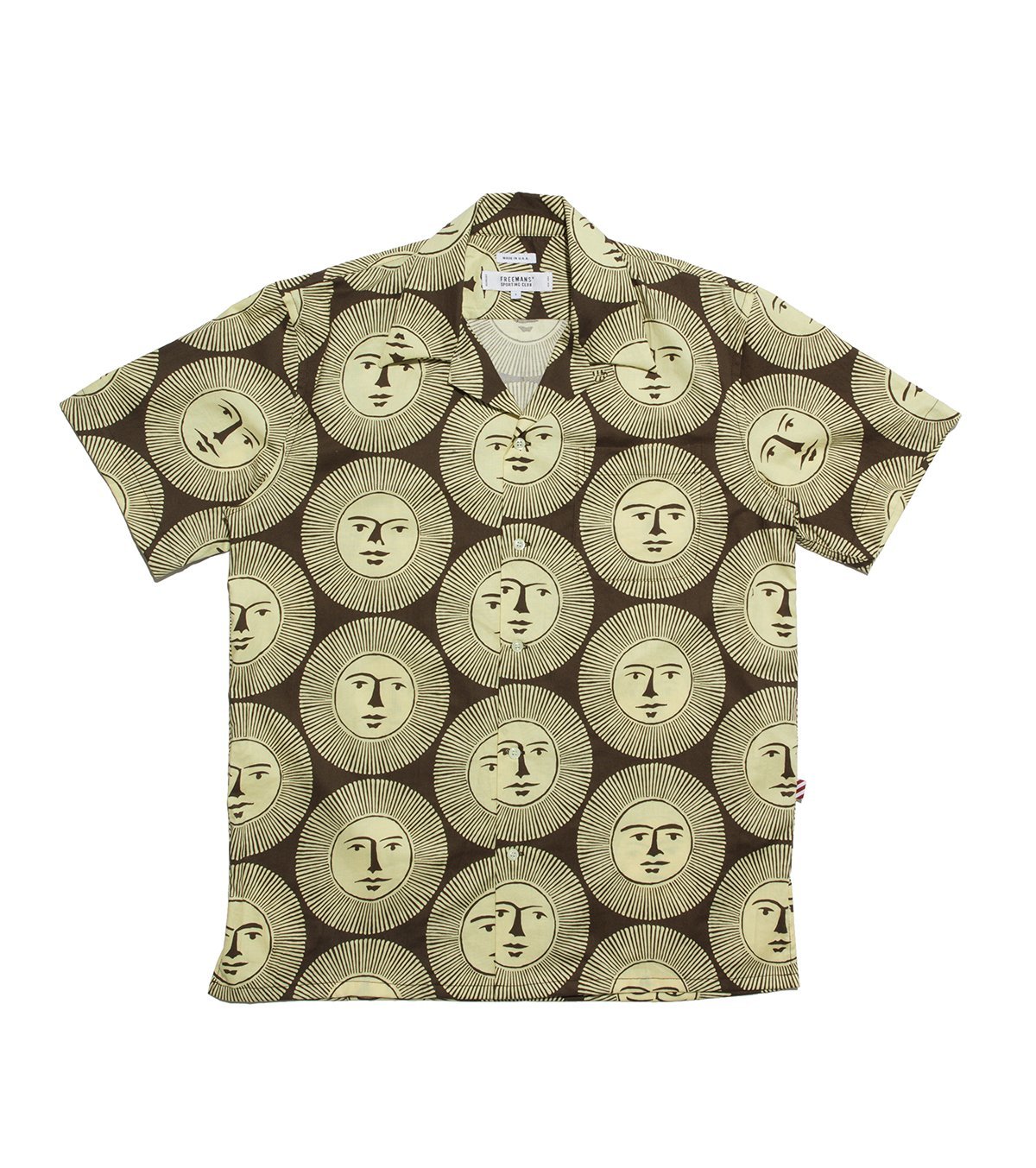 Freemans Sporting Club Short Sleeve Camp Collar Shirt - Sun Print 