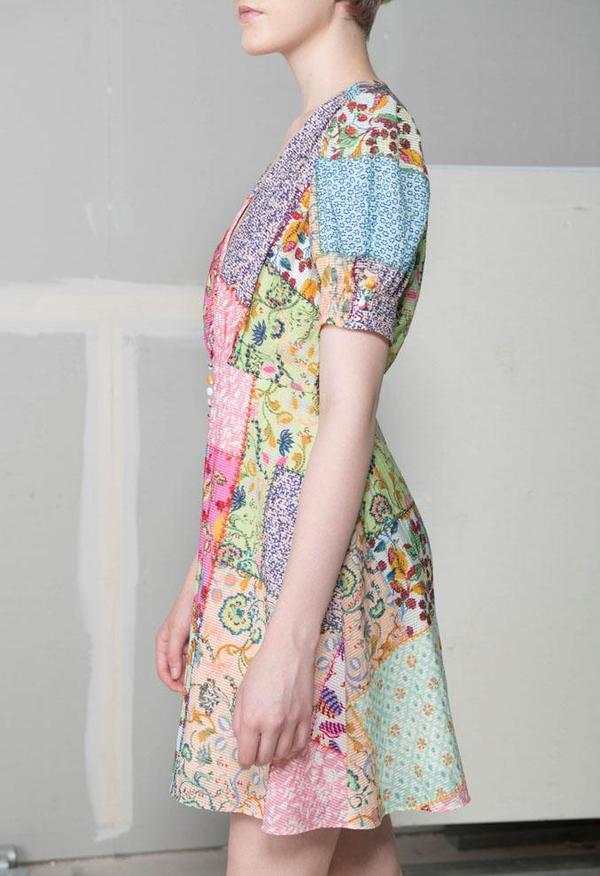 saloni patchwork dress