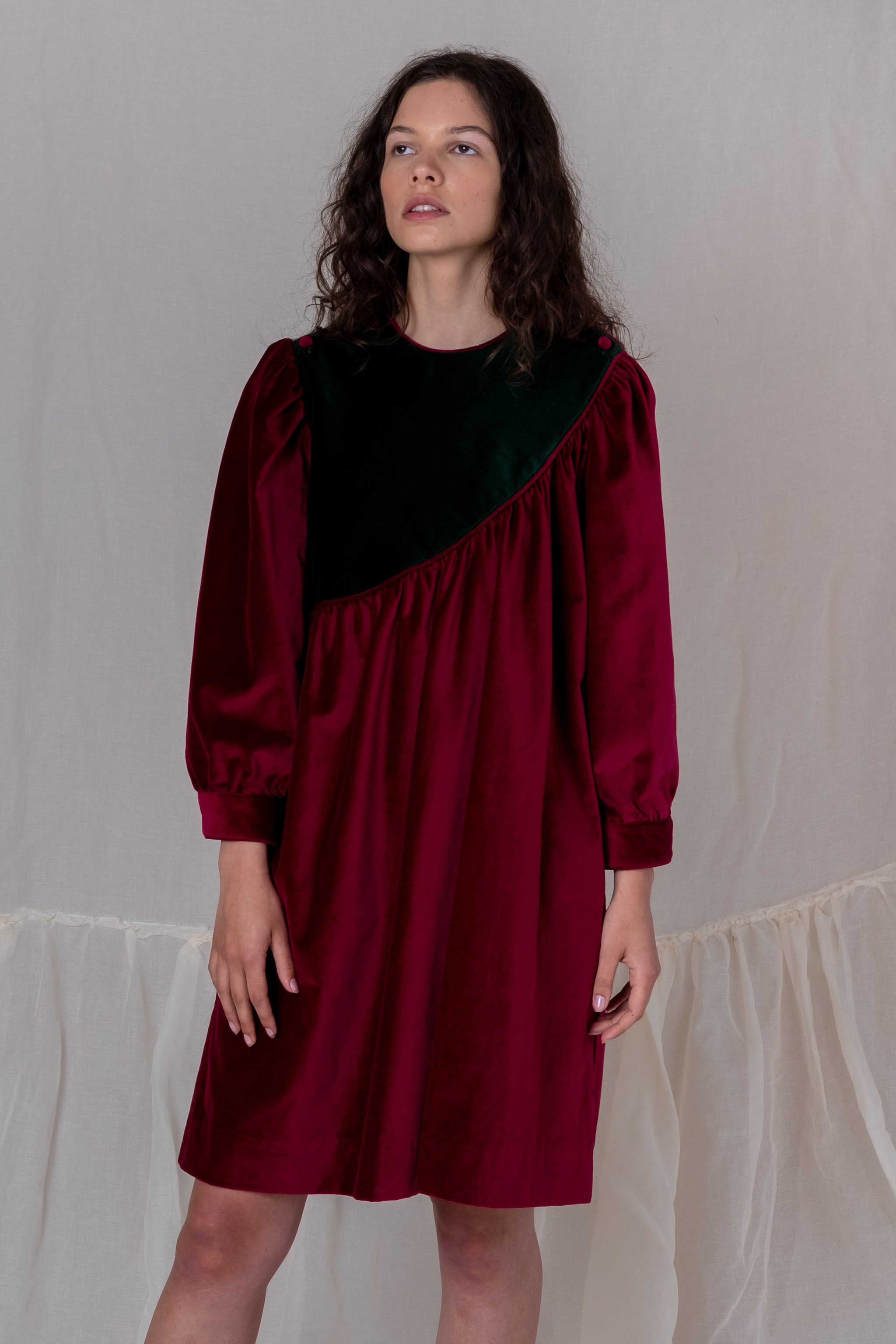 velvet dress one piece