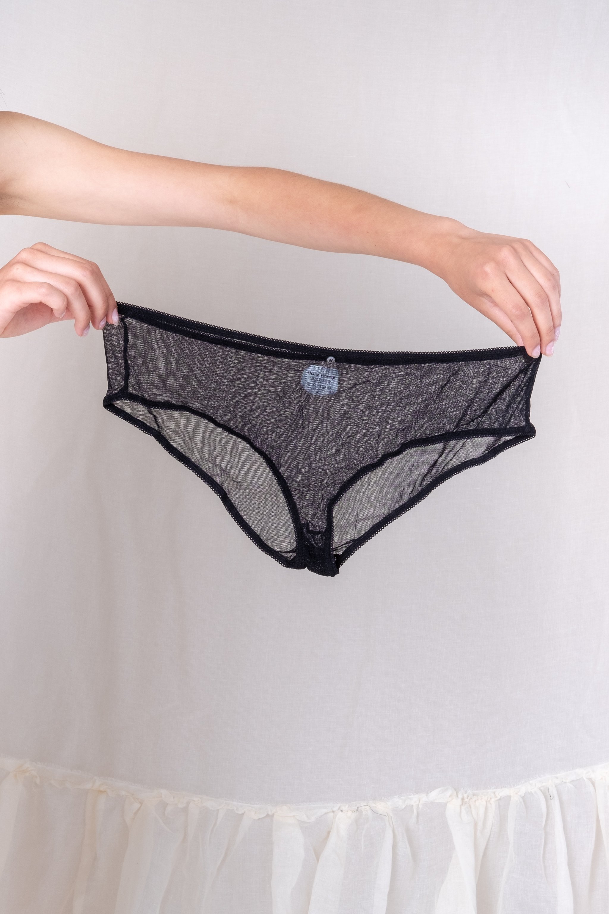 CLASSIC PANTY IN BLACK SILK MESH Garmentory