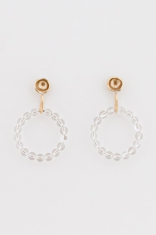 Another Feather Alcyone Quartz Hoops - bronze Another Feather Alcyone Quartz Hoops - bronze
