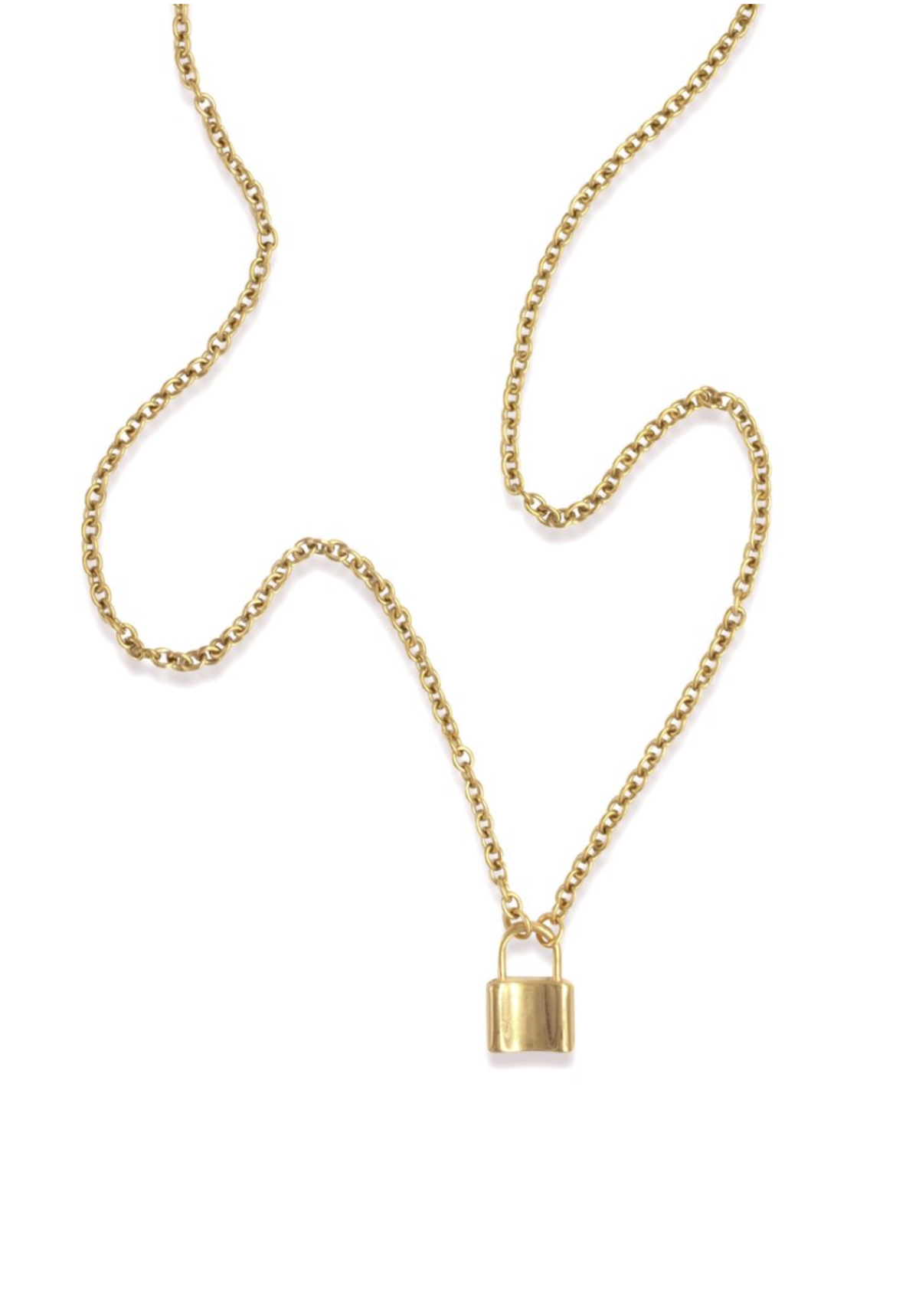 Ellie Vail Hadley Lock Necklace - Gold - Image 2 of 2